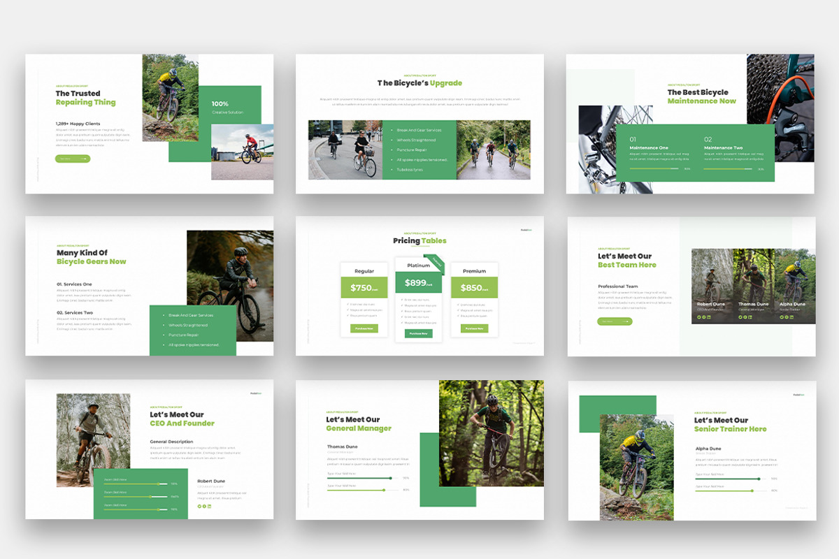 Pedalton Bicycle Sport Google Slides, a Presentation Template by kerismaker (Photo 5 of 6)