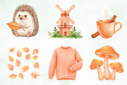 Peach Colored Autumn Clipart, an Illustration by Creative Art (Thumbnail 9 of 10)