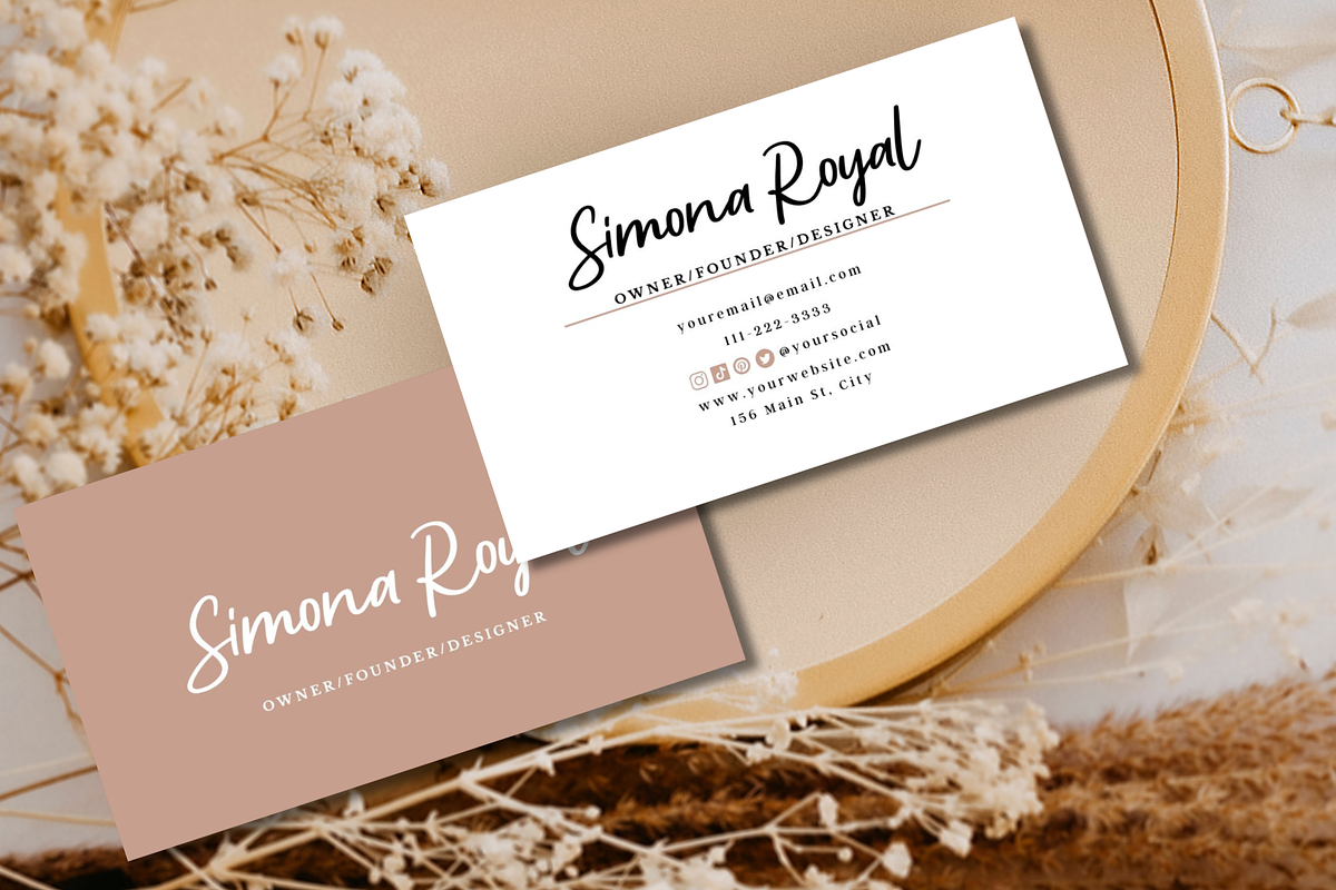 Elegant Business Card Template, a Business Card Template by SimoDigitalArt (Photo 6 of 10)