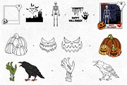 Halloween Procreate stamps, a Brush Add-On by SecondOfJuly (Thumbnail 3 of 6)