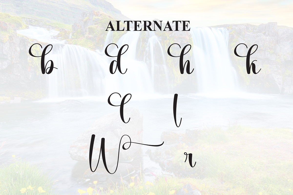 Waterfall | Script Font, a Handwritten Font by Scratchones (Photo 8 of 9)