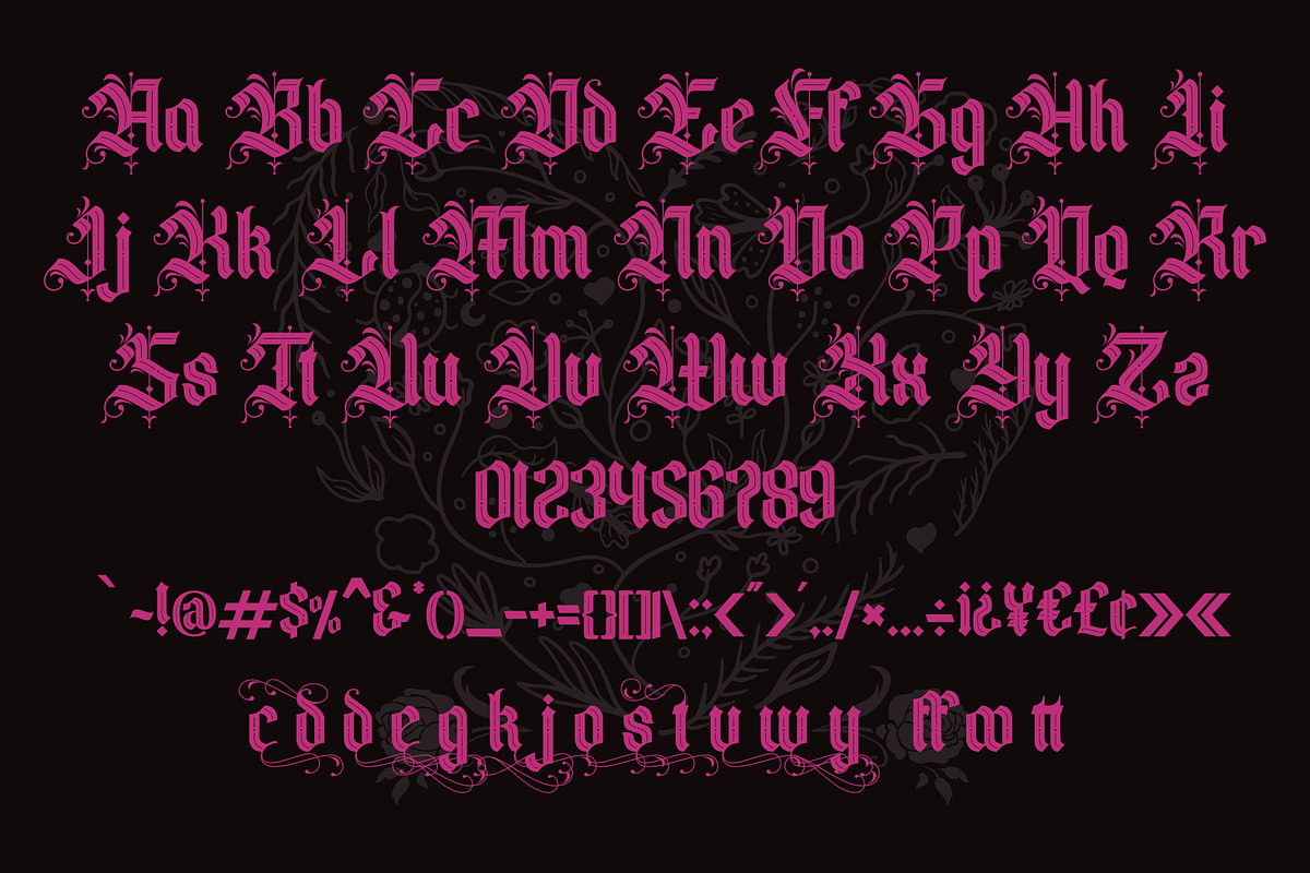 Black valentine, a Blackletter Font by LetterStock (Photo 6 of 6)