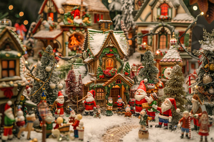 This charming winter village is ador, a Photo by Tanuart