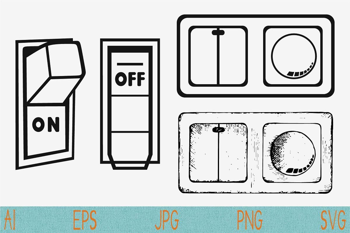 Light switch svg plastic mechanical, an Icon by FileVectorSVG