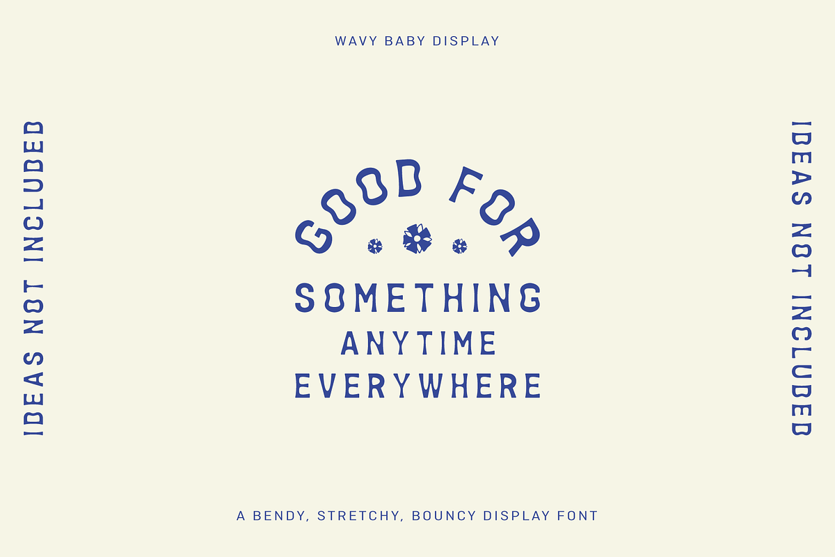 Wavy Baby Display Font, a Sans Serif Font by mollydeering (Photo 3 of 4)