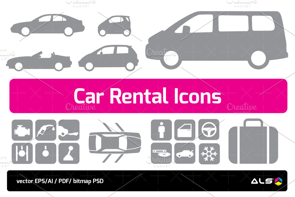 Car Rental Icons, an Icon by ALS design