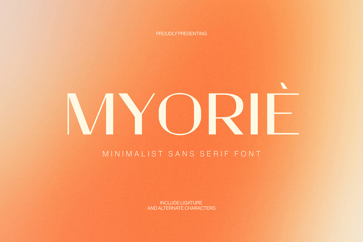 Myorie Aesthetic Typeface, a Sans Serif Font by Imoodev (Photo 1 of 8)