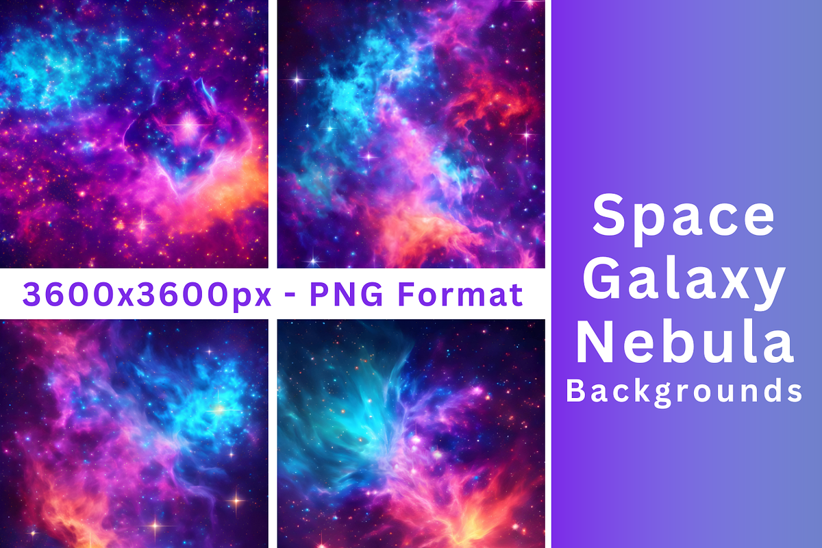 Space Galaxy Nebula Backgrounds, a Background Graphic by UniqueMe (Photo 1 of 12)