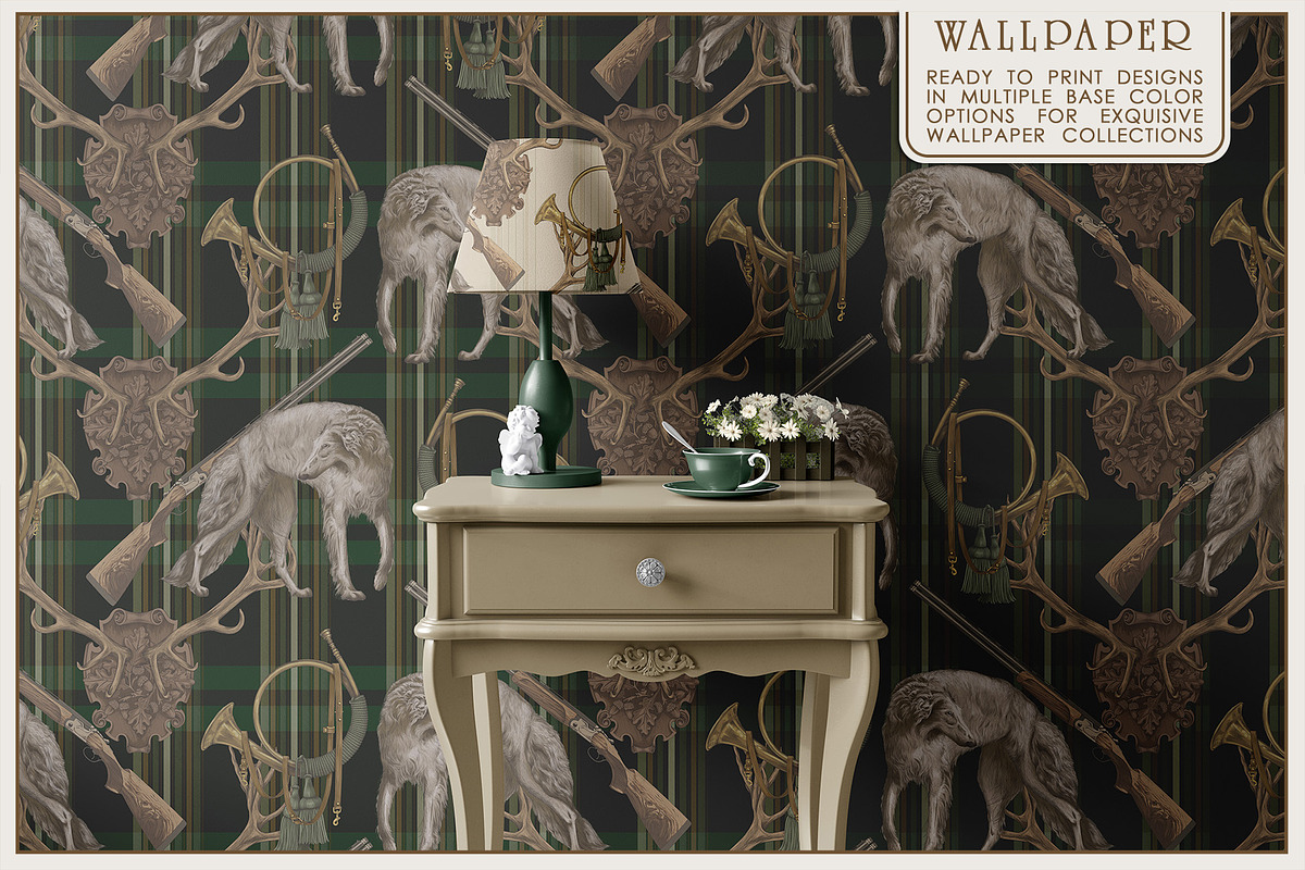 Pattern Aristocratic hunt, a Pattern Graphic by Natalia0307 (Photo 7 of 11)