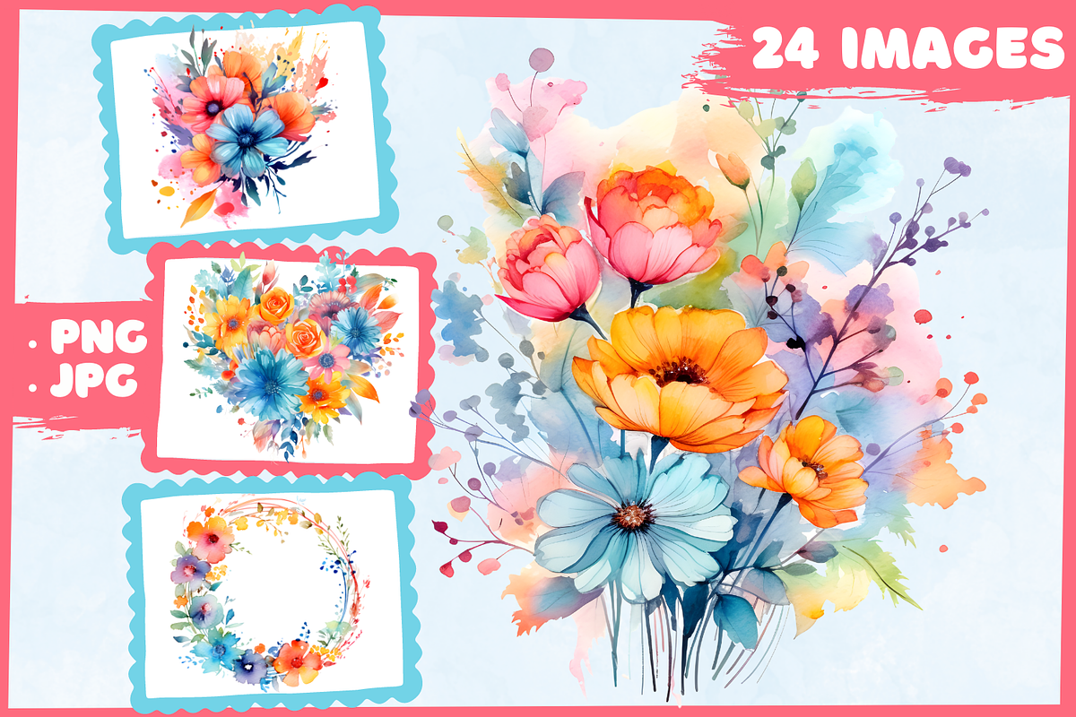A Touch Of Summer Flowers, a Decorative Illustration by Whimsy & Wishes (Photo 1 of 5)