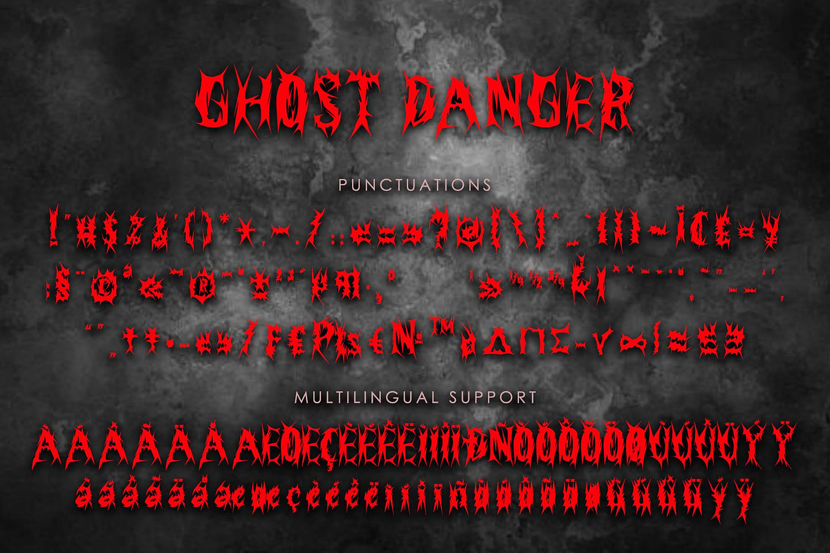 Ghost Danger, a Blackletter Font by Yoga Letter (Photo 7 of 7)
