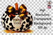 Cow Print Pumpkin Season PNG Bundle, a Graphic by Clipart Studio (Thumbnail 8 of 11)