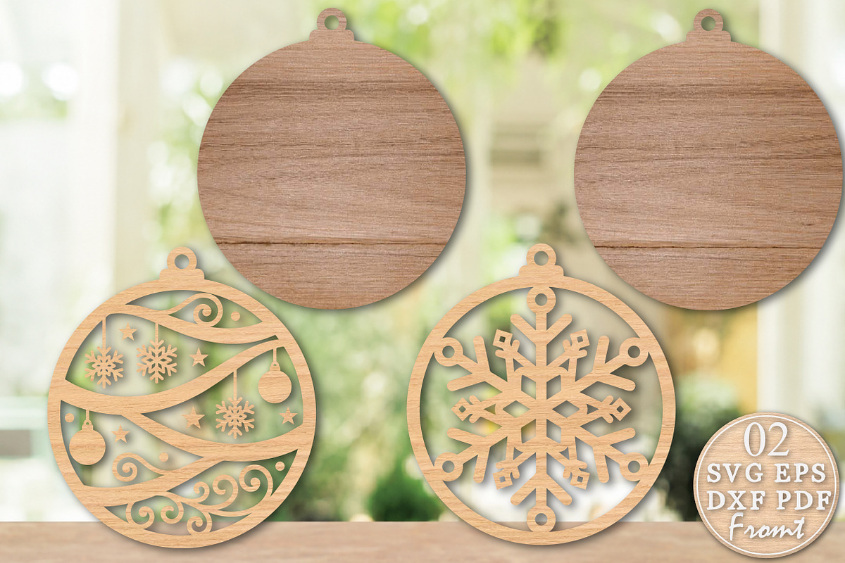 Christmas Ornament SVG Laser Cut, an Object Graphic by Rose Art (Photo 3 of 3)