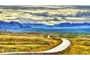 Route 36 between Reykjavik and Thingvellir - Iceland, a Nature Photo by Leonid Andronov
