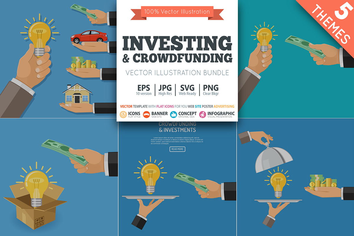 Crowdfunding and Investing concept, a Finance Illustration by TAlex (Photo 1 of 7)