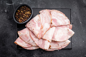 Gourmet Antipasto serving: seasoned Italian cold cuts on a dark, a Food & Drink Photo by composter-box@mail.ru