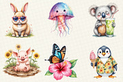 Summer Animal Clipart, an Illustration by OK Design (Thumbnail 5 of 6)