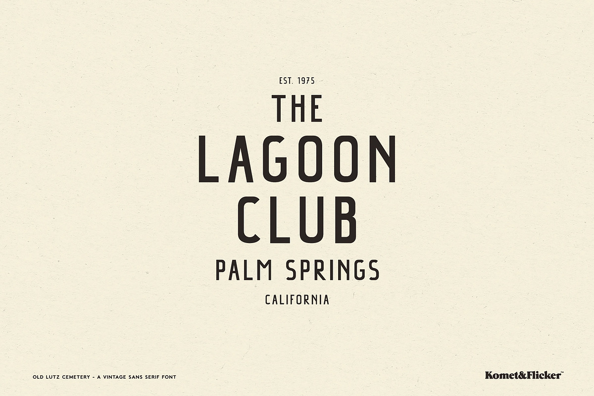 Old Lutz Cemetery, a Sans Serif Font by Komet & Flicker (Photo 3 of 12)