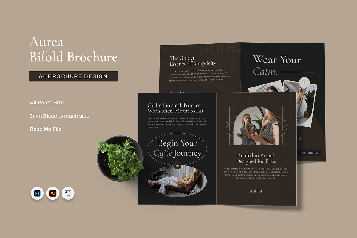 Aurea - Bifold Brochure, a Brochure Template by Fannan Studio (Photo 1 of 3)