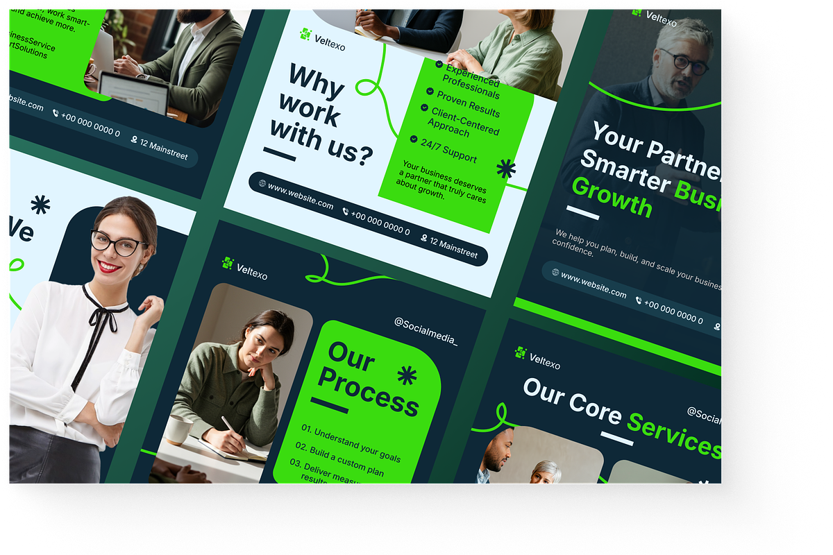Business Service Instagram Post, a Social Media Template by Annora Studio (Photo 2 of 6)