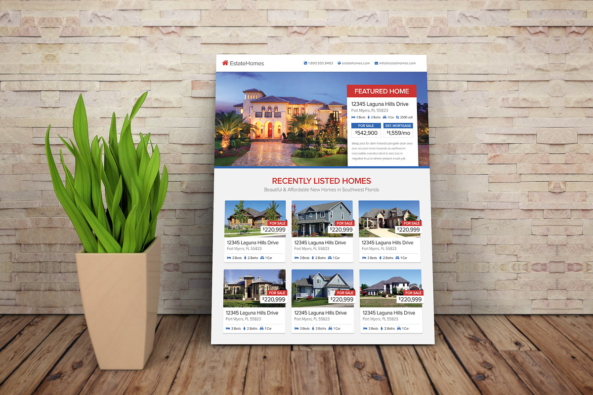 Real Estate Flyer Template, a Flyer Template by Creativenauts (Photo 3 of 4)