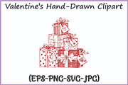 Valentines Doodle Clipart SVG Bundle, a Seasonal Illustration by Gfx Expert Team (Thumbnail 10 of 15)