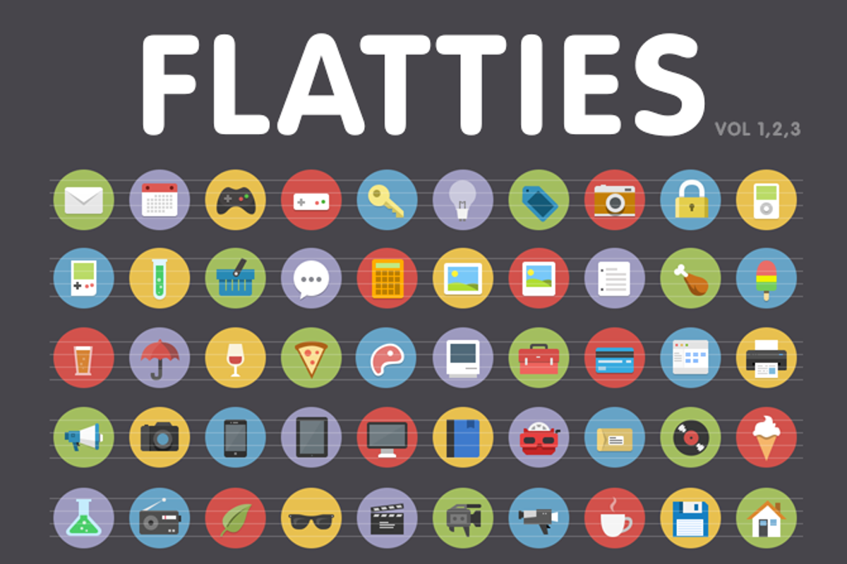 Flatties Icon Trilogy, an Icon by Ui Store (Photo 2 of 5)