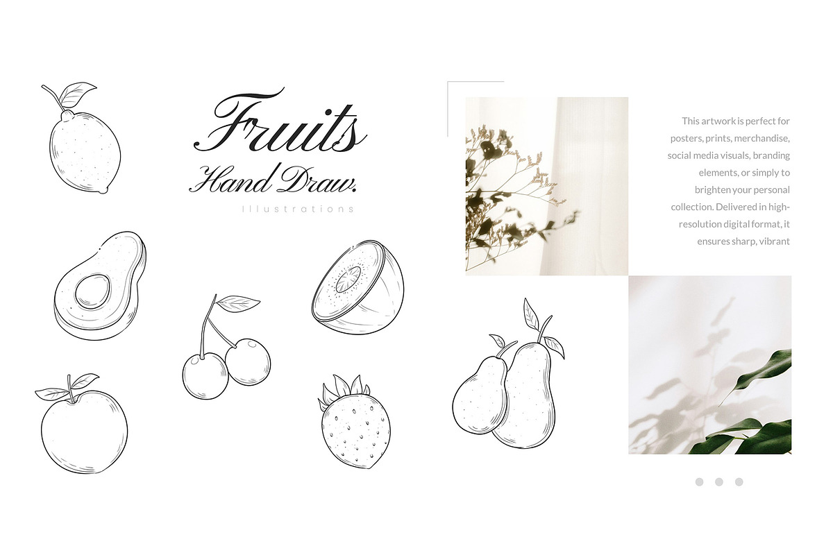 Fruits Hand Drawn Illustrations, a Food Illustration by lanterby Illustration (Photo 2 of 4)