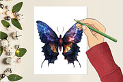 Gothic Spring Butterfly Clipart, an Illustration by RobertsArt (Thumbnail 4 of 7)