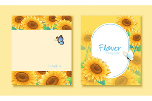 Summer Sunflower Template Set