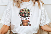 Whimsical Christmas Topiary Trees, an Illustration by CraftArtStudio (Thumbnail 4 of 6)