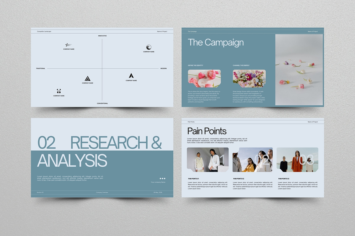 Dusty Blue Business Pitch Deck, a Presentation Template by Pani Temp. (Photo 8 of 11)