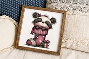 Whimsical Panda Christmas Clipart, an Illustration by Libby Wishes (Thumbnail 5 of 7)