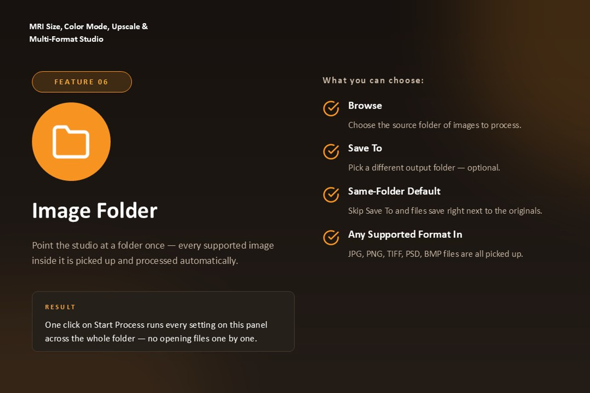 Batch Resize, Color Convert Script, a Plug-in Add-On by MRI STUDIO (Photo 9 of 11)