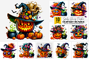 Witch Pumpkin Sublimation PNG Bundle, a Graphic by Clipart Bloom (Thumbnail 1 of 11)