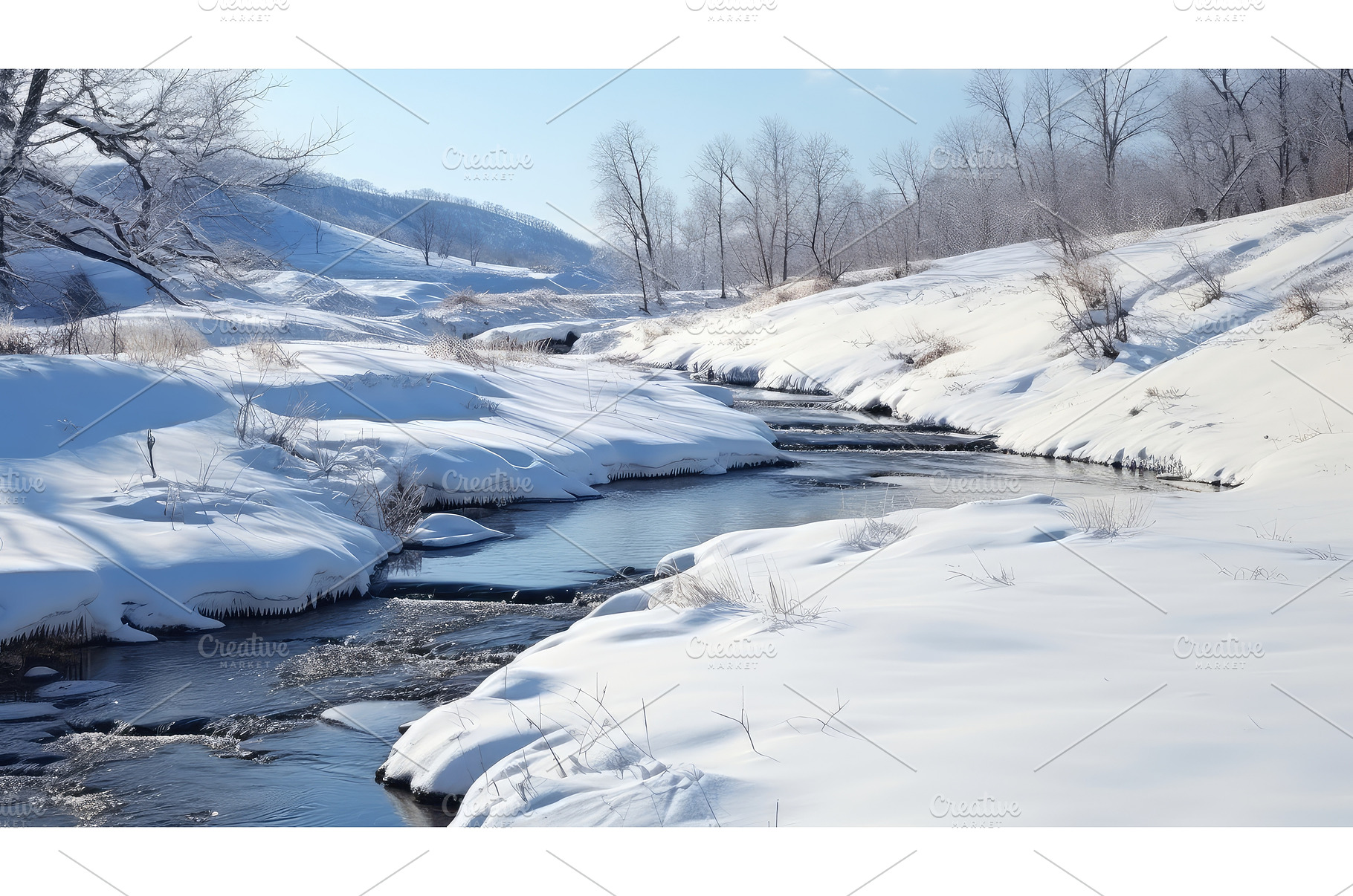 river nature white landscape winding, an Animal Photo by pikepicture