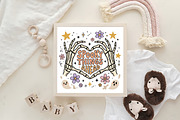 Boho Halloween PNG Bundle, a Work Illustration by CraftArtStudio (Thumbnail 4 of 4)
