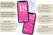 Editable Pink 18th BD Evite Template, an Invitation Template by V Design Creator (Thumbnail 4 of 8)