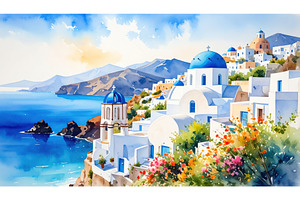 Whitewashed buildings with blue, an Architecture Photo by Igor Tichonow