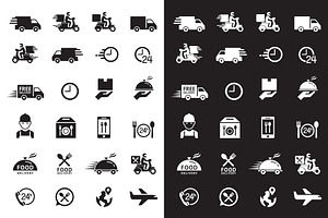 Food Delivery Service Icons