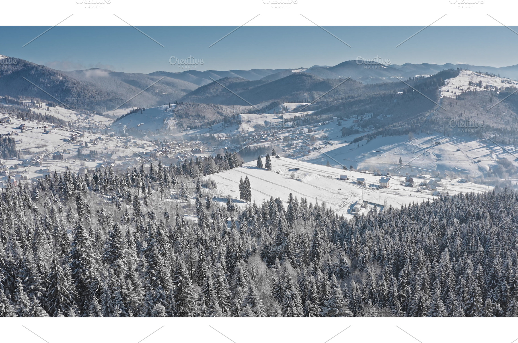 Winter wonderland covering snowy, a Nature Photo by Goinyk