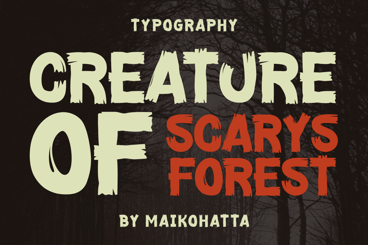 Trick or Dead - Modern Spooky Font, a Handwritten Font by MaikoHatta (Photo 4 of 5)