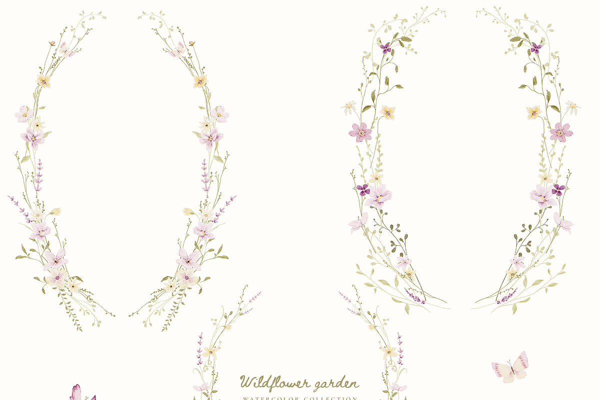 Watercolor Wildflower Garden, a Decorative Illustration by Altea Design Studio (Photo 8 of 18)