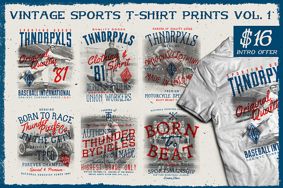 Vintage Sports T-Shirt Prints Vol. 1 preview 5