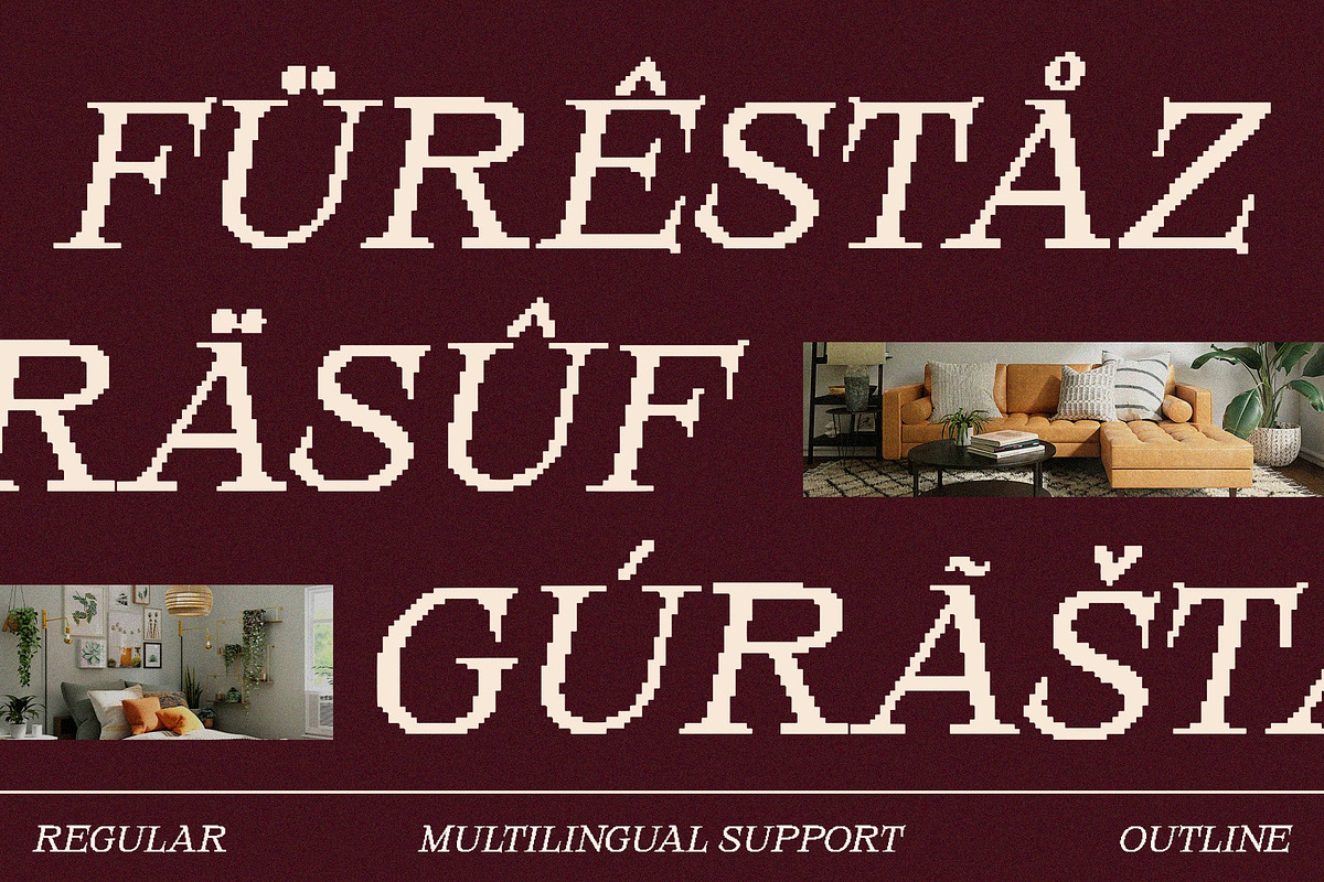Alfena Pixel, a Serif Font by Craft Supply Co. (Photo 6 of 8)