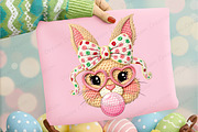 Yarn Crochet Easter Bunny, Coquette, an Illustration by Dream Creation (Thumbnail 5 of 5)