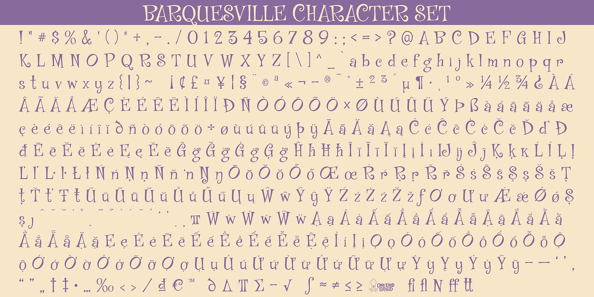 Barquesville, a Font by One Eyed Squid (Photo 6 of 6)