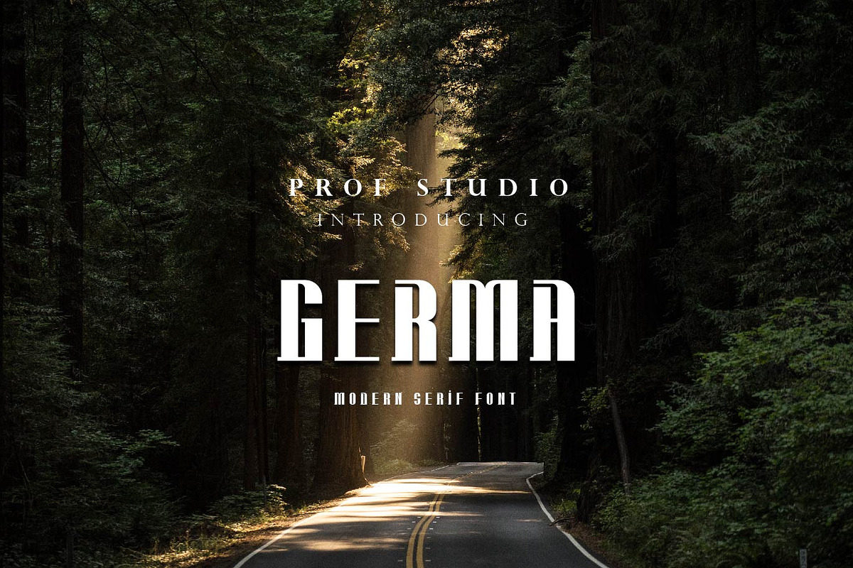 Germa - Modern Stencil Font, a Serif Font by PROF STUDIO (Photo 1 of 3)