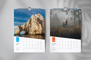 Wall calendar design template