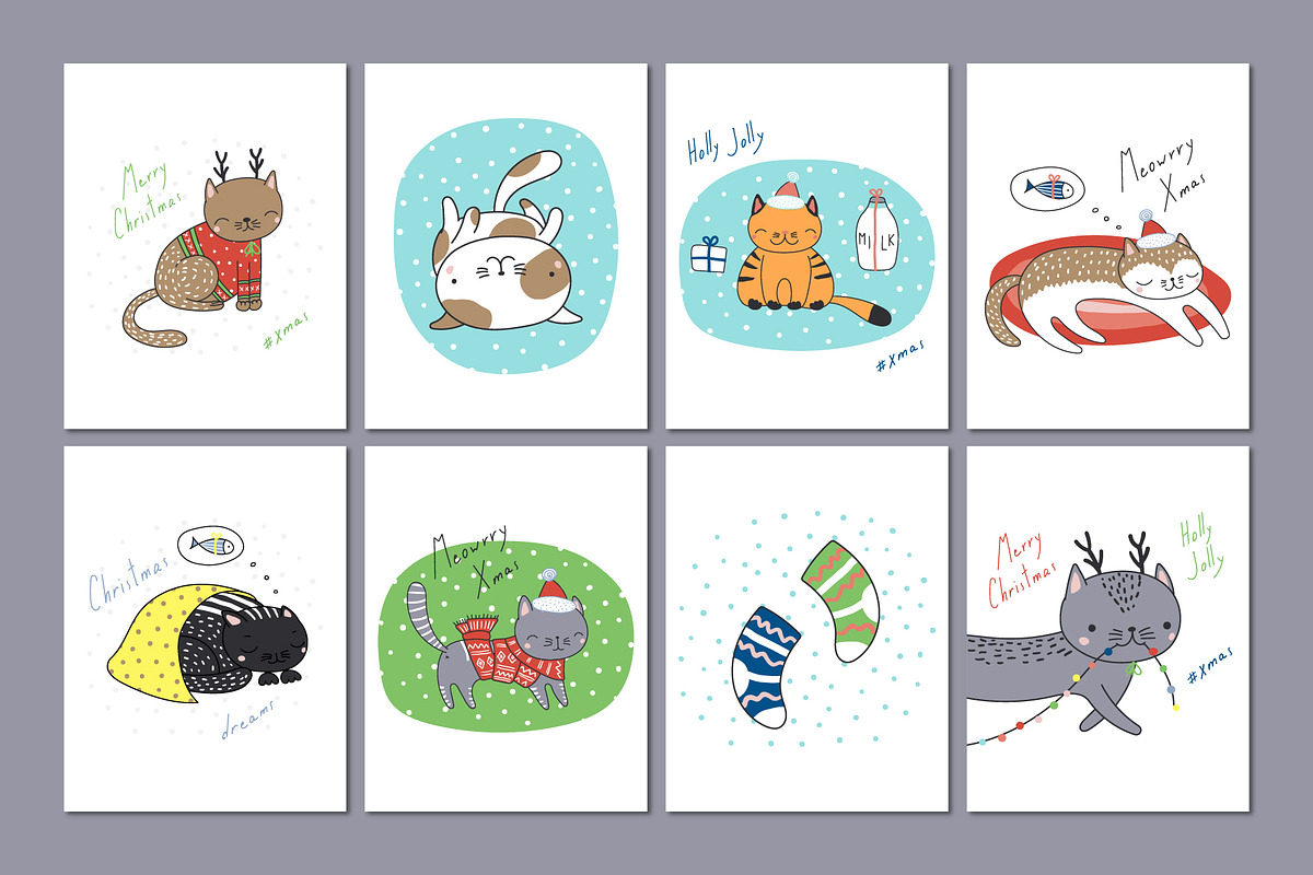 Christmas Bundle Cute Illustrations, a Seasonal Illustration by sceptical cactus (Photo 46 of 62)